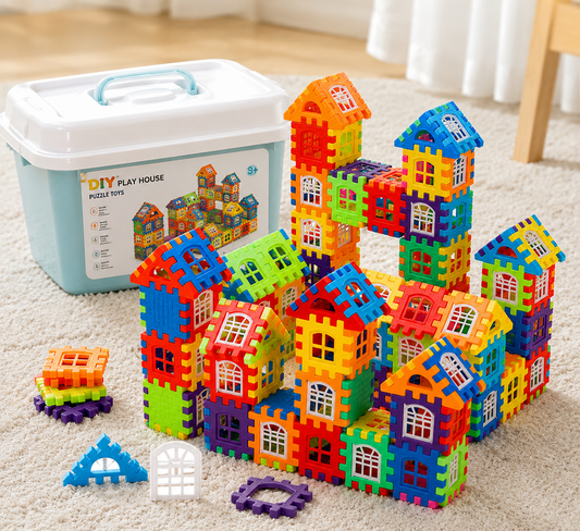 BuildNest DIY House Building Block Set β Creative STEM Toy for Kids 3+