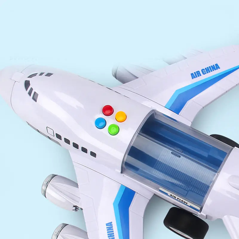 Children's Inertial Story Plane Toy with Sound and Light