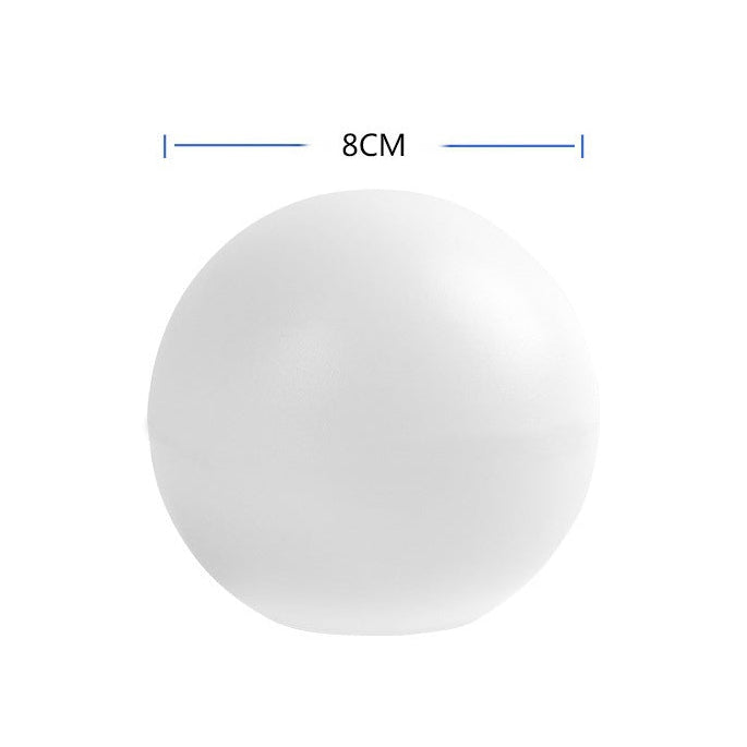 White sphere with a measurement label indicating 8cm on a white background