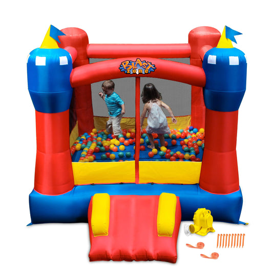 Blast Zone Magic Castle - Inflatable Bounce House with Blower - Premium Quality - Indoor/Outdoor - Portable - Sets Up in Seconds