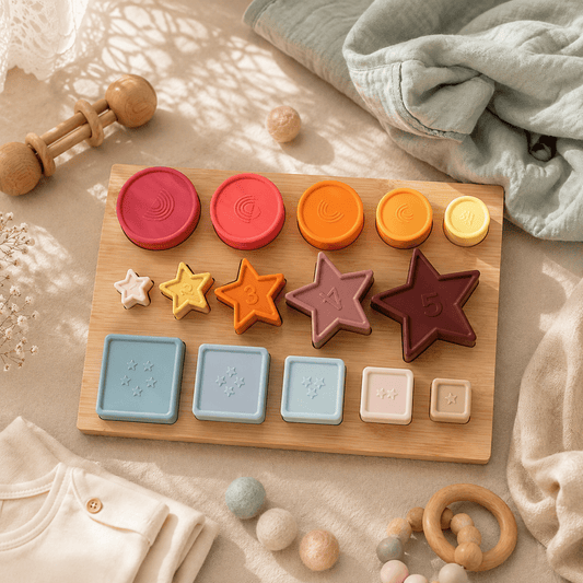 Montessori Shape, Color & Stacking Advanced Puzzle Set