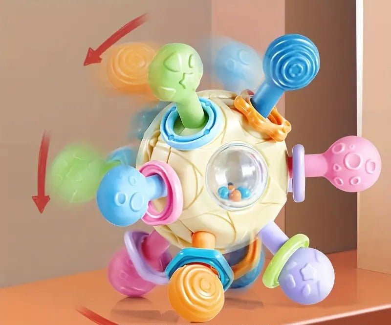 Multisensory Orbit Ball | Baby Teether, Rattle & making sound Clicking Toy