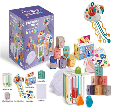 Cross-Border Soft Plastic Building Blocks Set for Kids
