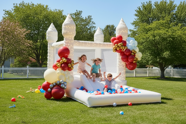 Inflatable White Bounce House
