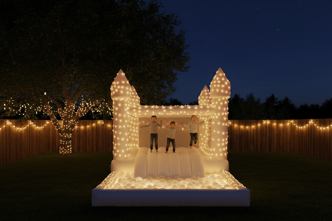 Inflatable White Bounce House