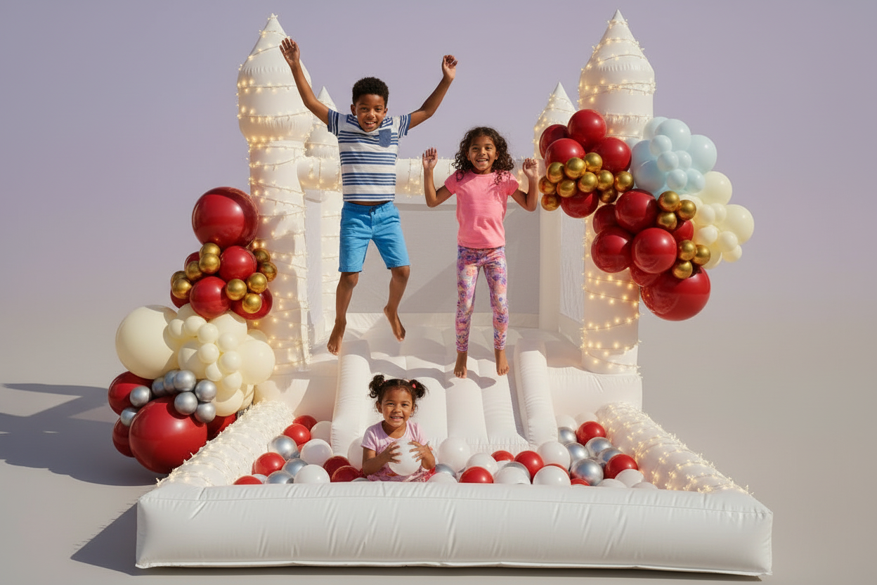 Inflatable White Bounce House