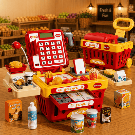 SmartCart Kids Cash Register Toy Set with Scanner & Shopping Cart