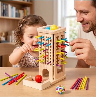 rainbow-stick-tower-wooden-ball-drop-toy_5-learning counting principles for toddlers and pre-schoolers