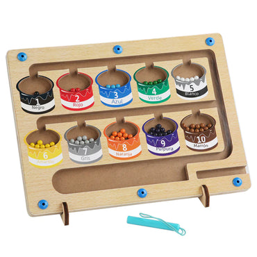 Wooden Magnetic Counting Color Sorting Toy for Kids
