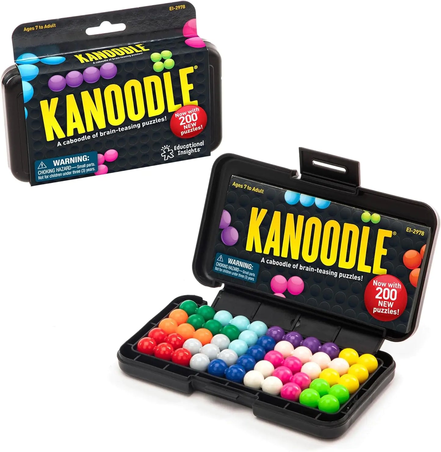 Educational Insights Kanoodle 3D Brain Teaser Puzzle Game Featuring 200 Challenges Ages 7+