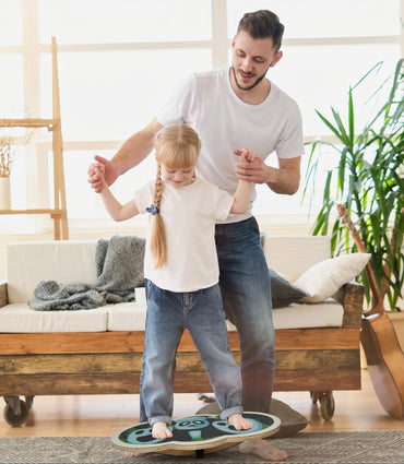 360° Wooden Wobble Balance Board2-balance board gift child3
