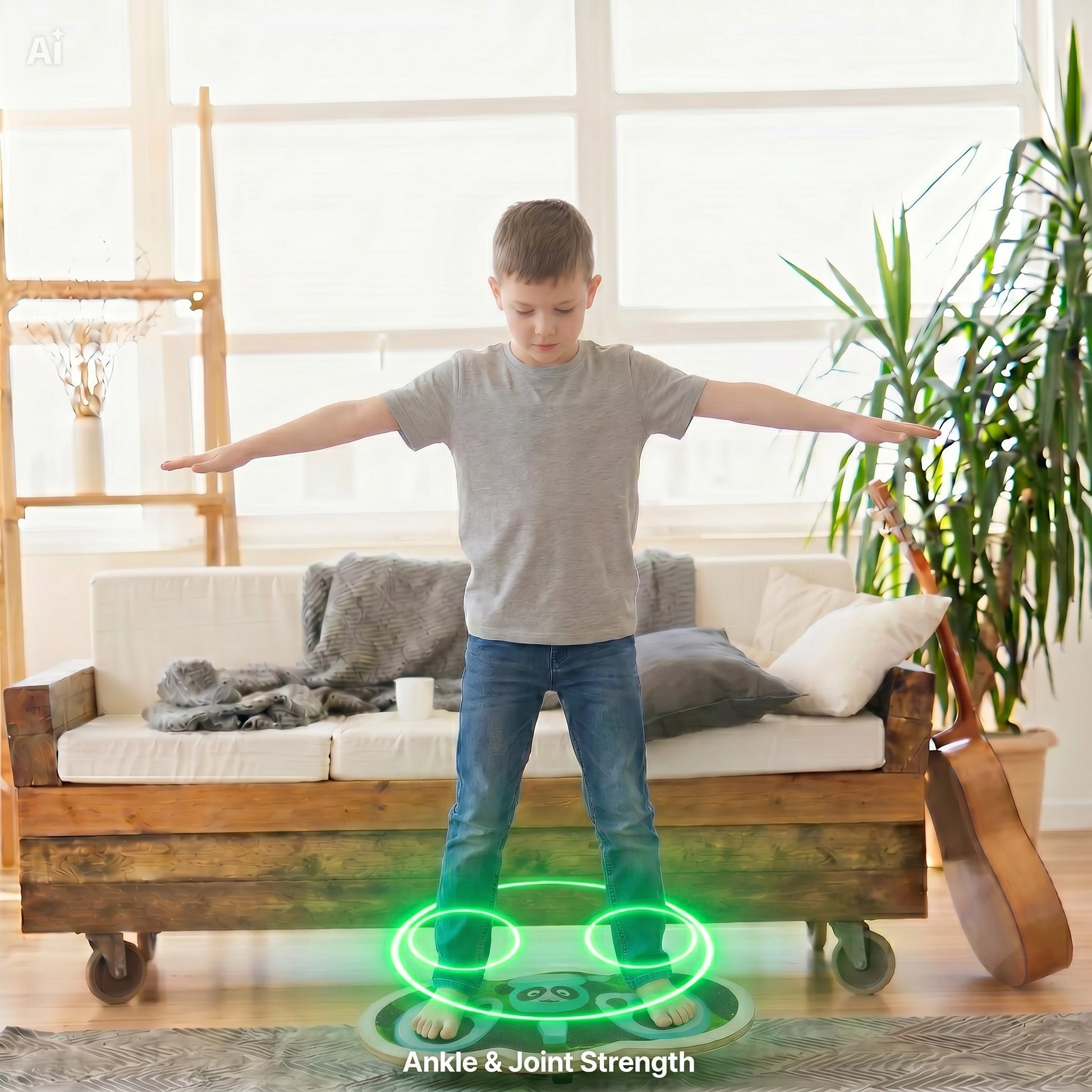 360° Wooden Wobble Balance Board4-balance board gift child5