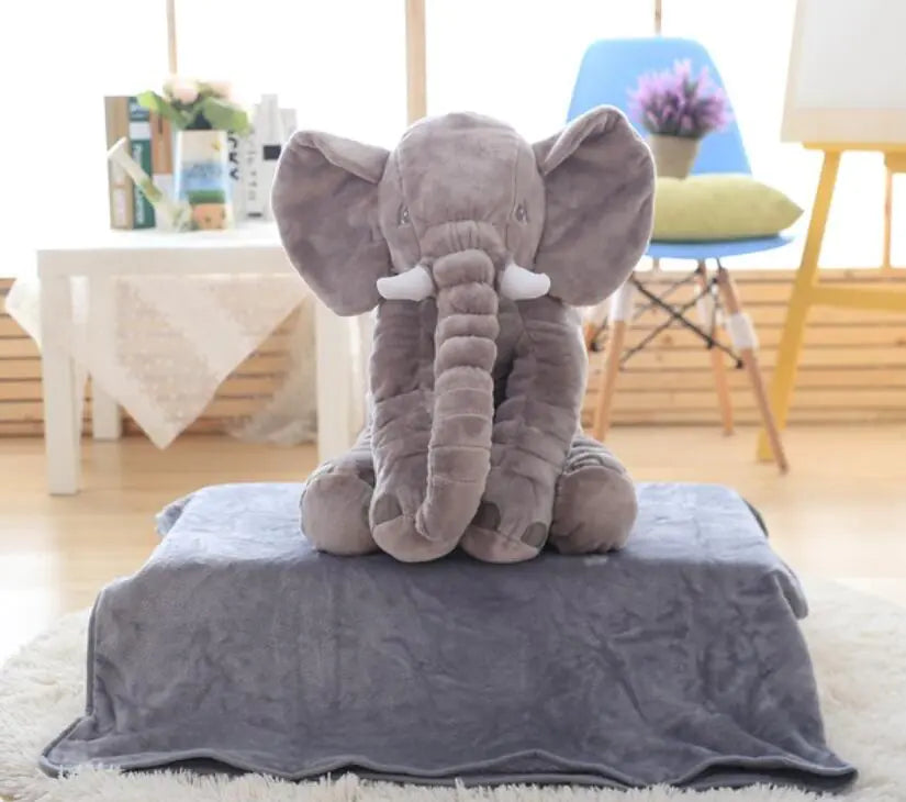 Cartoon Elephant Plush Toy and Baby Pillow