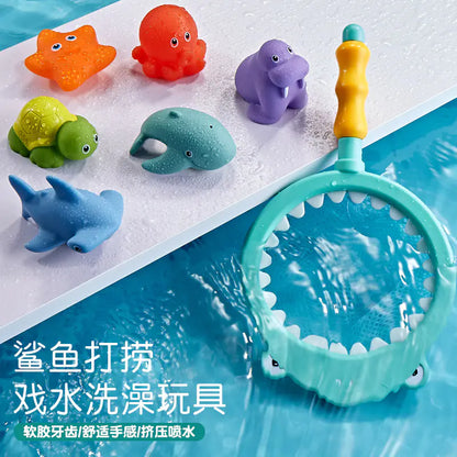 Floating Bath Toys for Kids - Lion, Shark, Fish