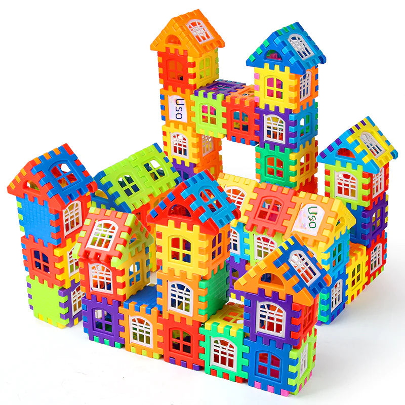 Large Size Realistic House Building Blocks Toy Set