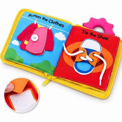 Interactive Cloth Activity Book for Infants & Toddlers