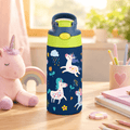Kids Insulated Flip Straw Thermos – 350ml Stainless Steel