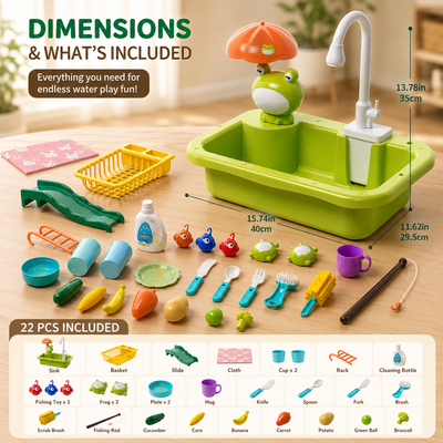 Circulating Water Kitchen Sink Playset