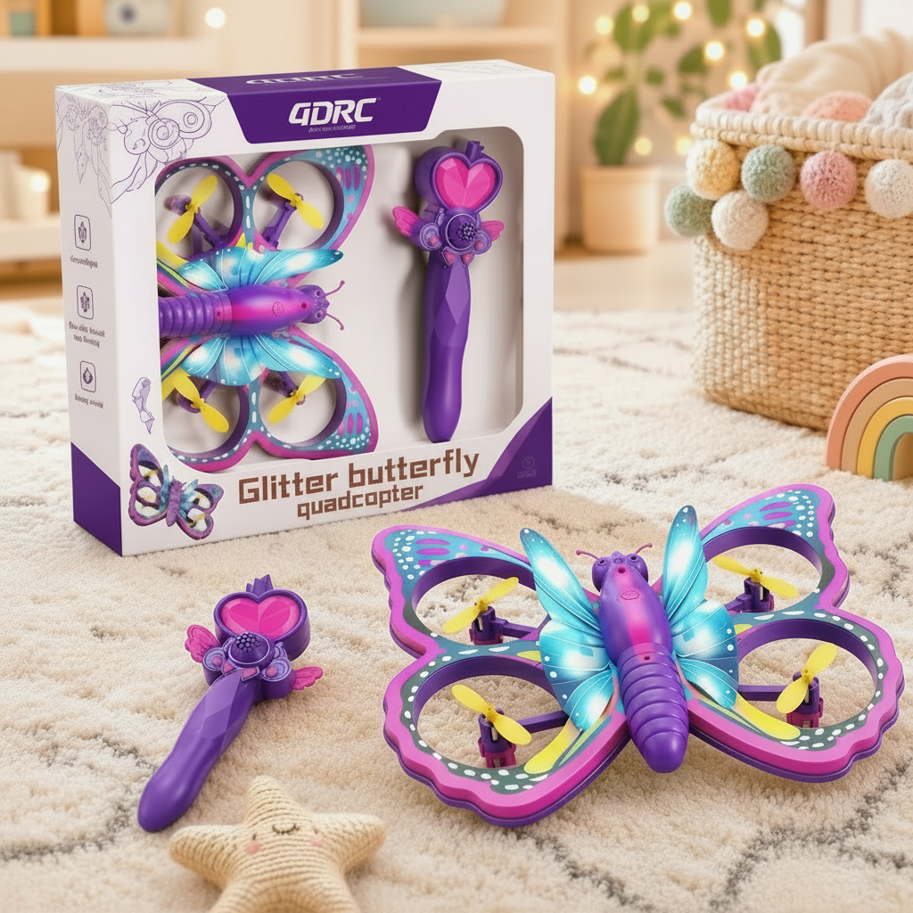 Gravity Sensing Butterfly RC Quadcopter