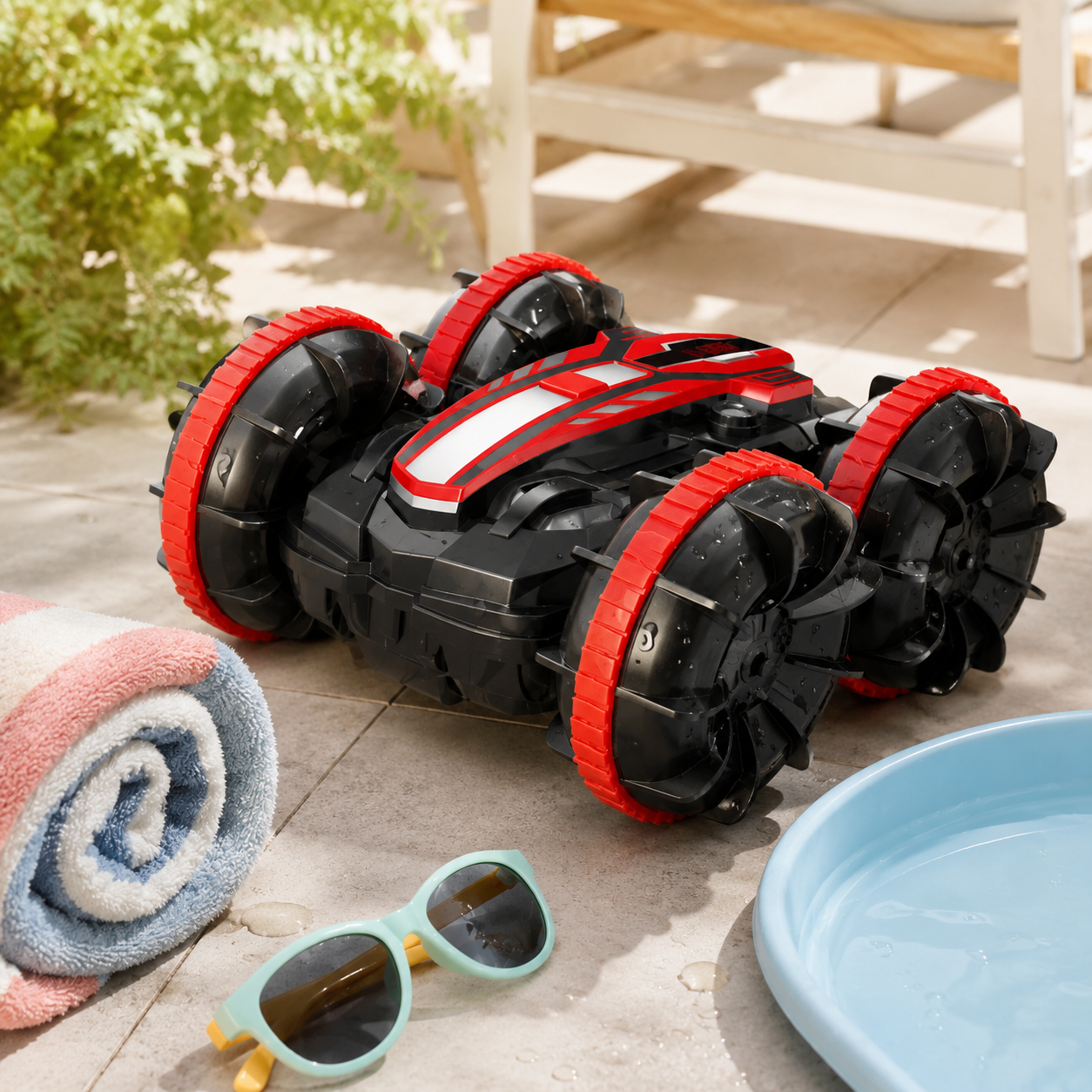 Aqua Rove Waterproof RC Car – All-Terrain Remote Control Stunt Car perfect gift for boys