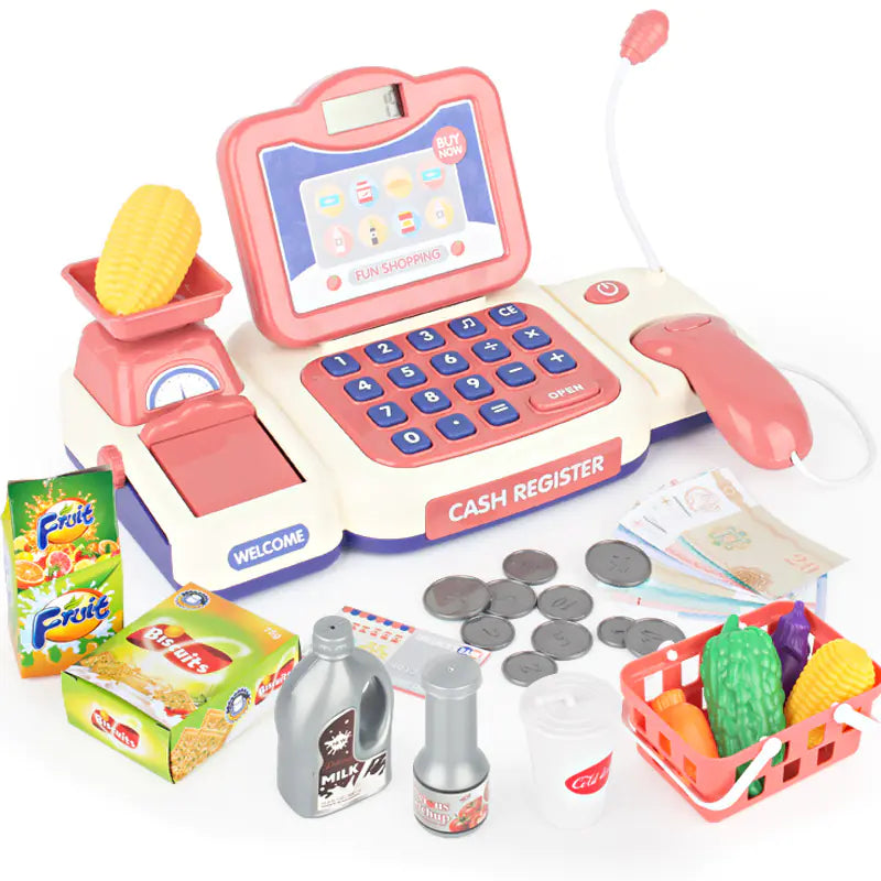 Cartoon Supermarket Cash Register Toy for Girls (Ages 3-5)