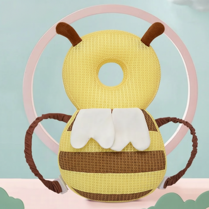 SafePad bee character yellow baby head protection backpack pad 3D mesh toddler backward fall cushion