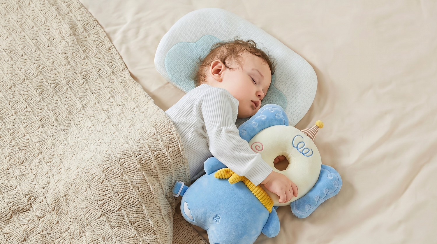 Baby Head Protection Backpack Pillow | Anti-Fall Cushion for Crawlers & Walking Toddlers | Breathable Adjustable Safety Pillow | Ages 6–24M-12