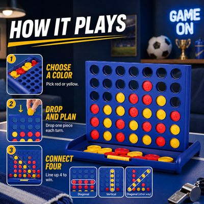 Four In A Row Strategy Board Game