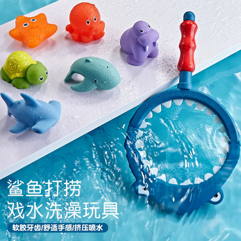 Floating Bath Toys for Kids - Lion, Shark, Fish