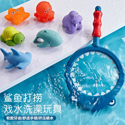 Floating Bath Toys for Kids - Lion, Shark, Fish