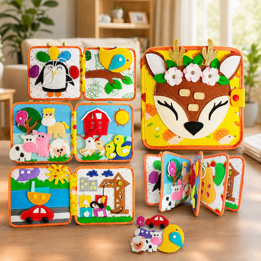 Felt Busy Book Learning Board — hands-on discovery, imagination, and safety features overview