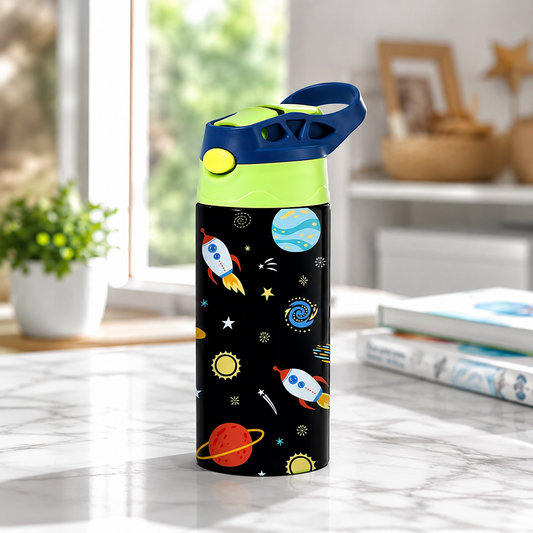 Kids Insulated Flip Straw Thermos – 350ml Stainless Steel