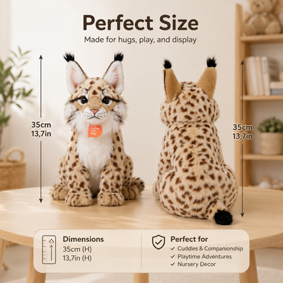 WildLynx Lifelike Lynx Plush Stuffed Animal