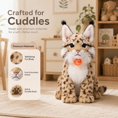 WildLynx Lifelike Lynx Plush Stuffed Animal