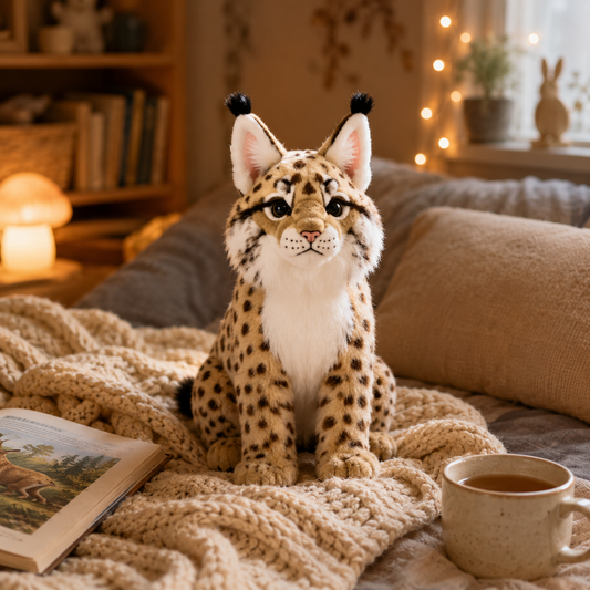 WildLynx Lifelike Lynx Plush Stuffed Animal