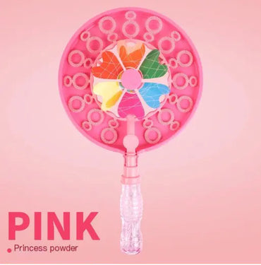 Handheld Windmill Bubble Machine for Kids' Playtime