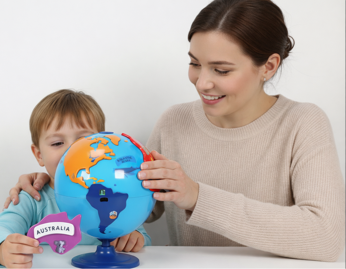 Interactive World Map Puzzle Globe - geography learning for kids and toddlers-5