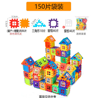 Large Size Realistic House Building Blocks Toy Set