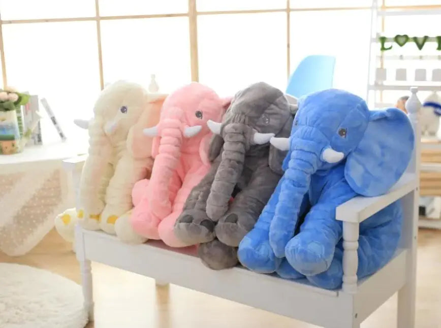 Cartoon Elephant Plush Toy and Baby Pillow