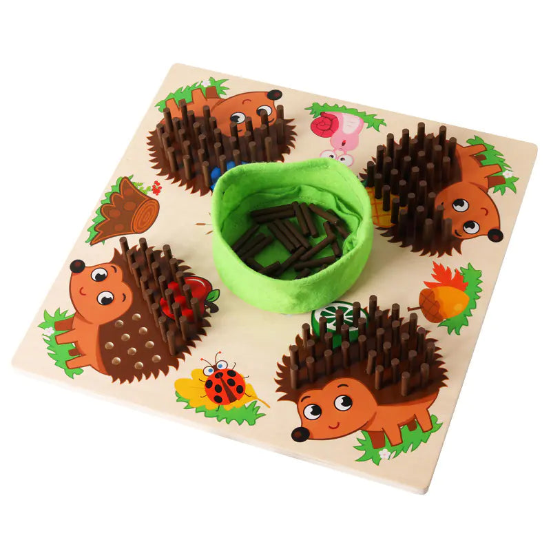 Wooden Educational Hedgehog Stacking Game for Kids