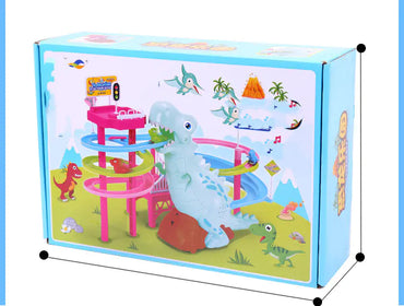 Dinosaur Toy Set with Slide and Electric Assembly