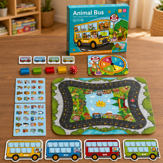 Math Bus Tabletop Game Addition & Subtraction Learning