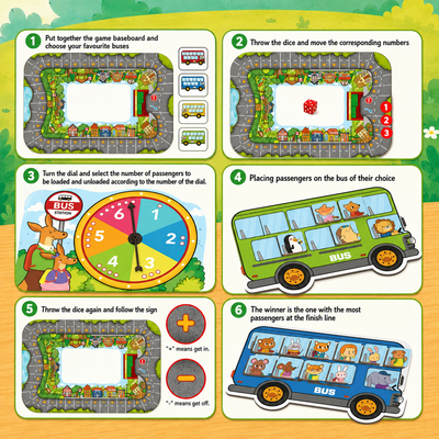Math Bus Tabletop Game Addition & Subtraction Learning