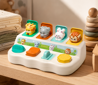 Milo Pop Surprise Box – Pop-Up Musical Animal Color Toy for Toddlers 1-3