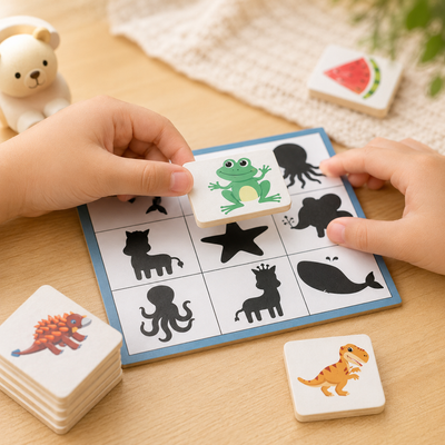 Shadow Matching Puzzle Board Shape Recognition Game