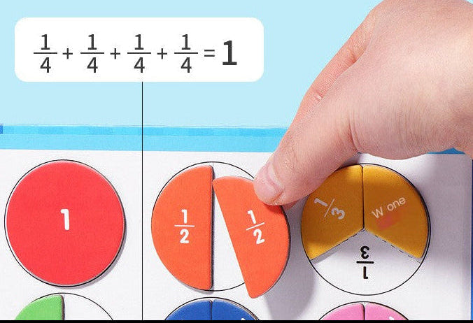 Montessori Magnetic Fraction puzzle book