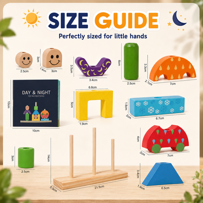 Wooden Day & Night Shape Matching Puzzle Game