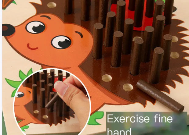 Wooden Educational Hedgehog Stacking Game for Kids