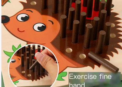 Wooden Educational Hedgehog Stacking Game for Kids