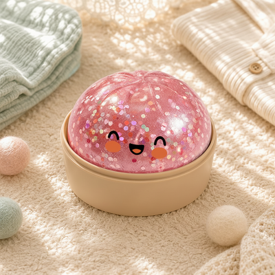 Pink glittery squishy for kids